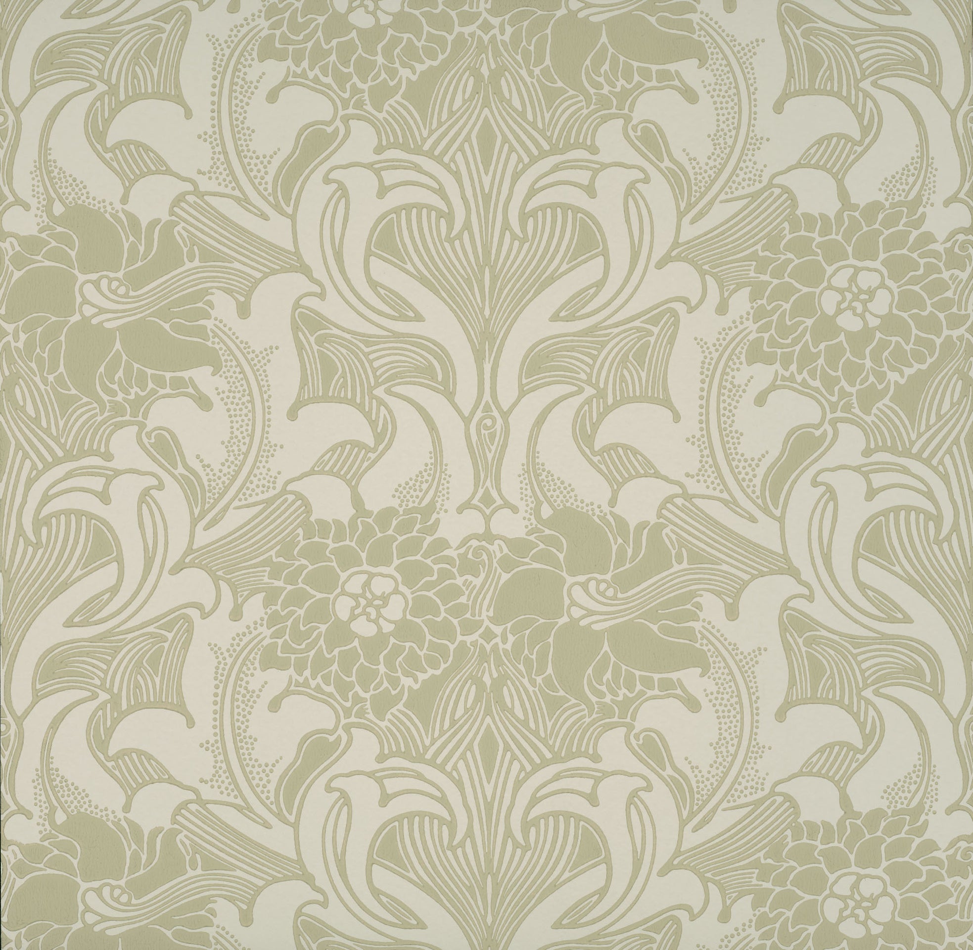 Little Green National Trust III Dahlia Scroll Mirror Behang