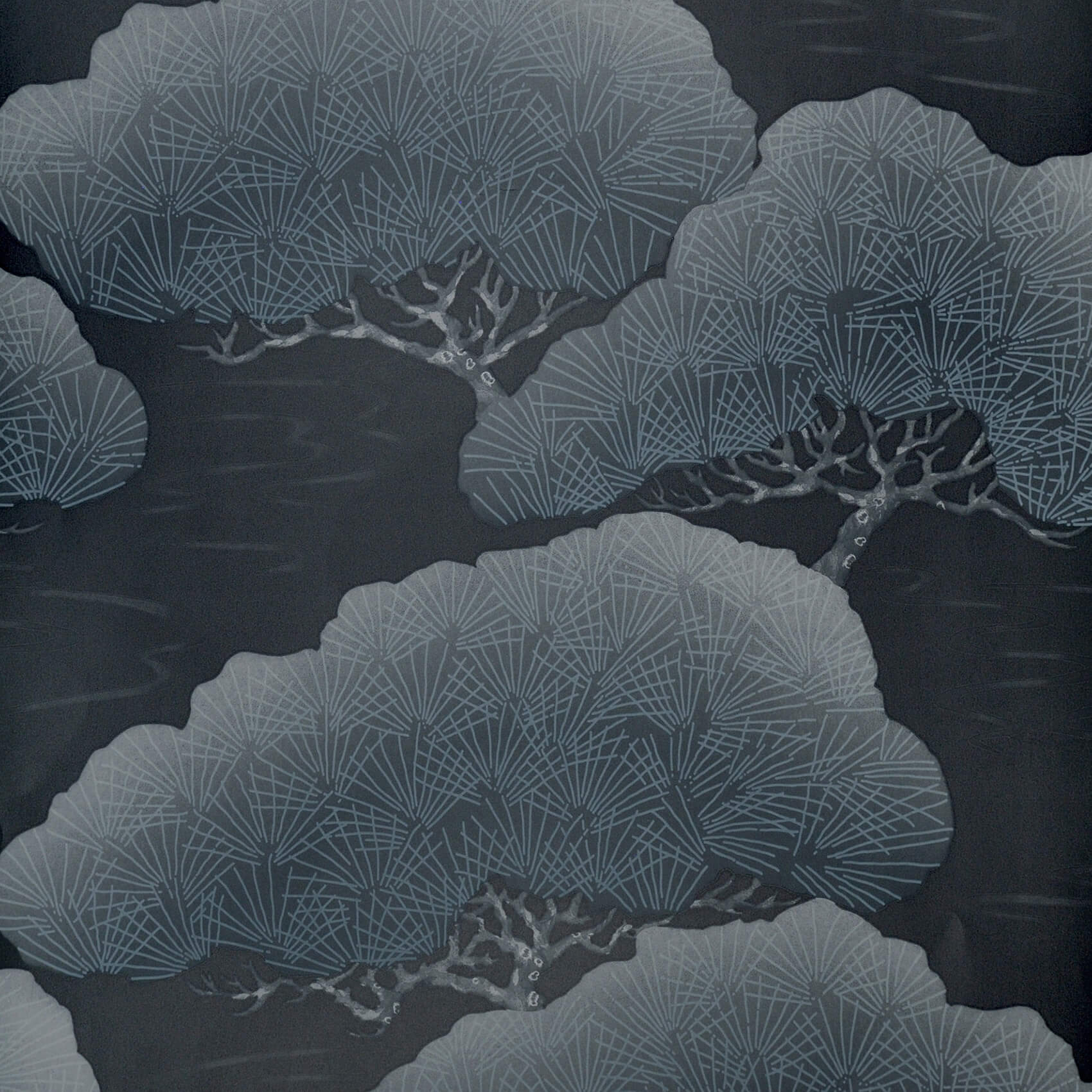 Little Green Pines Ash Pine Behang