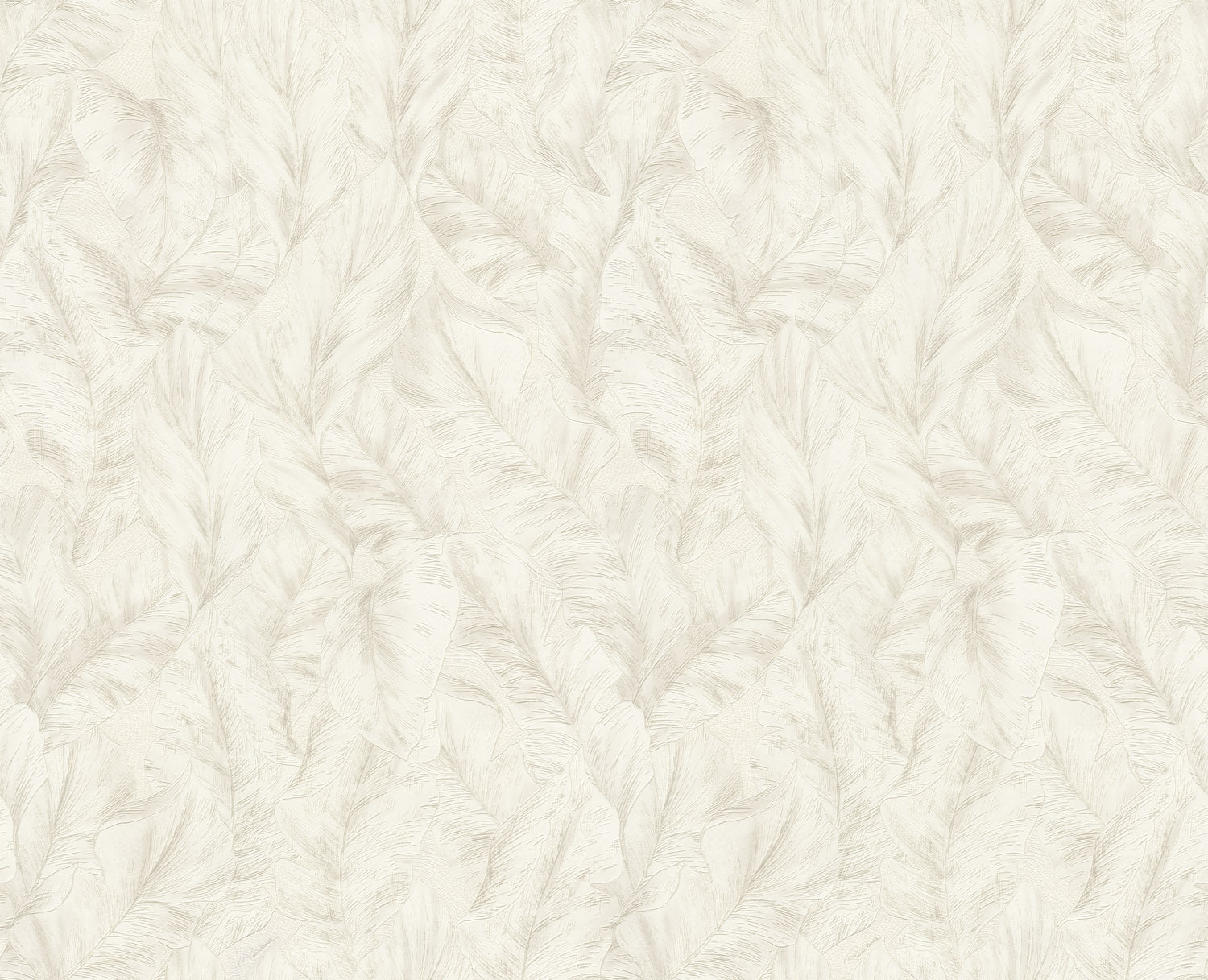 Roberto Cavalli 9 - Bladeren Wit - 21072 Behang