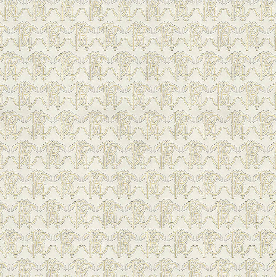 Roberto Cavalli 9 - Logo Creme - 21033 Behang
