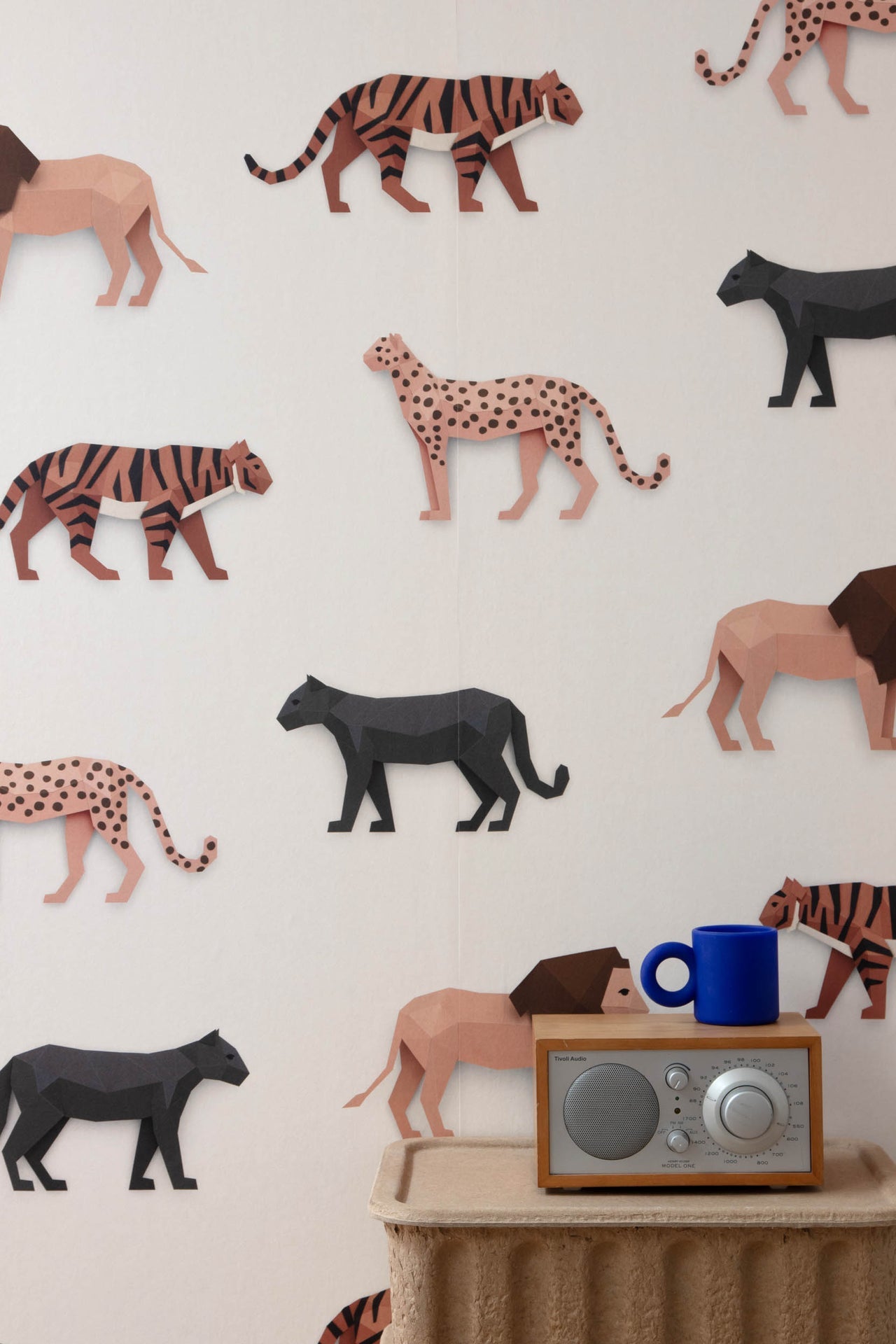 Studio Ditte Big Cats Crème Behang