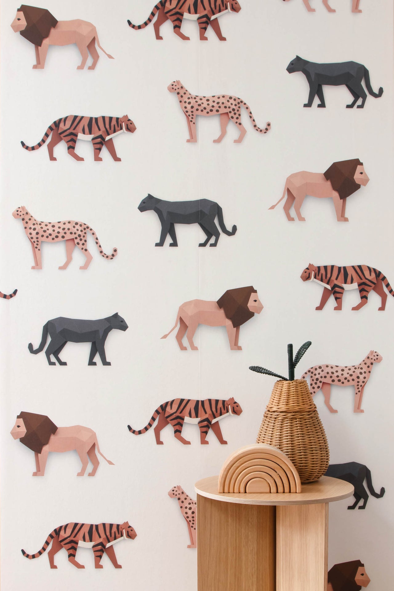 Studio Ditte Big Cats Crème Behang