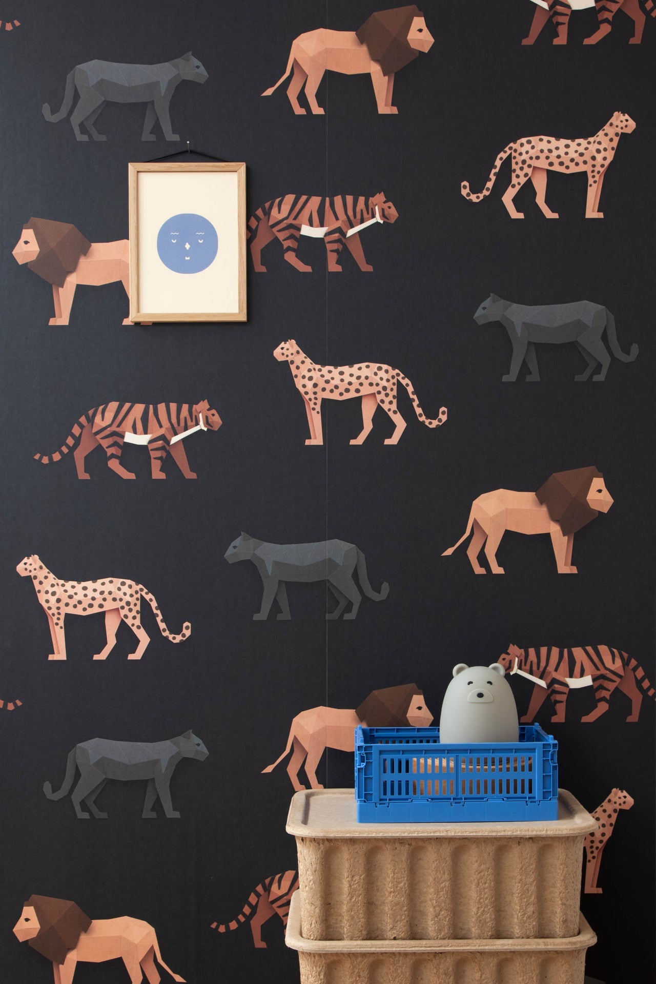 Studio Ditte Big Cats Donker Behang