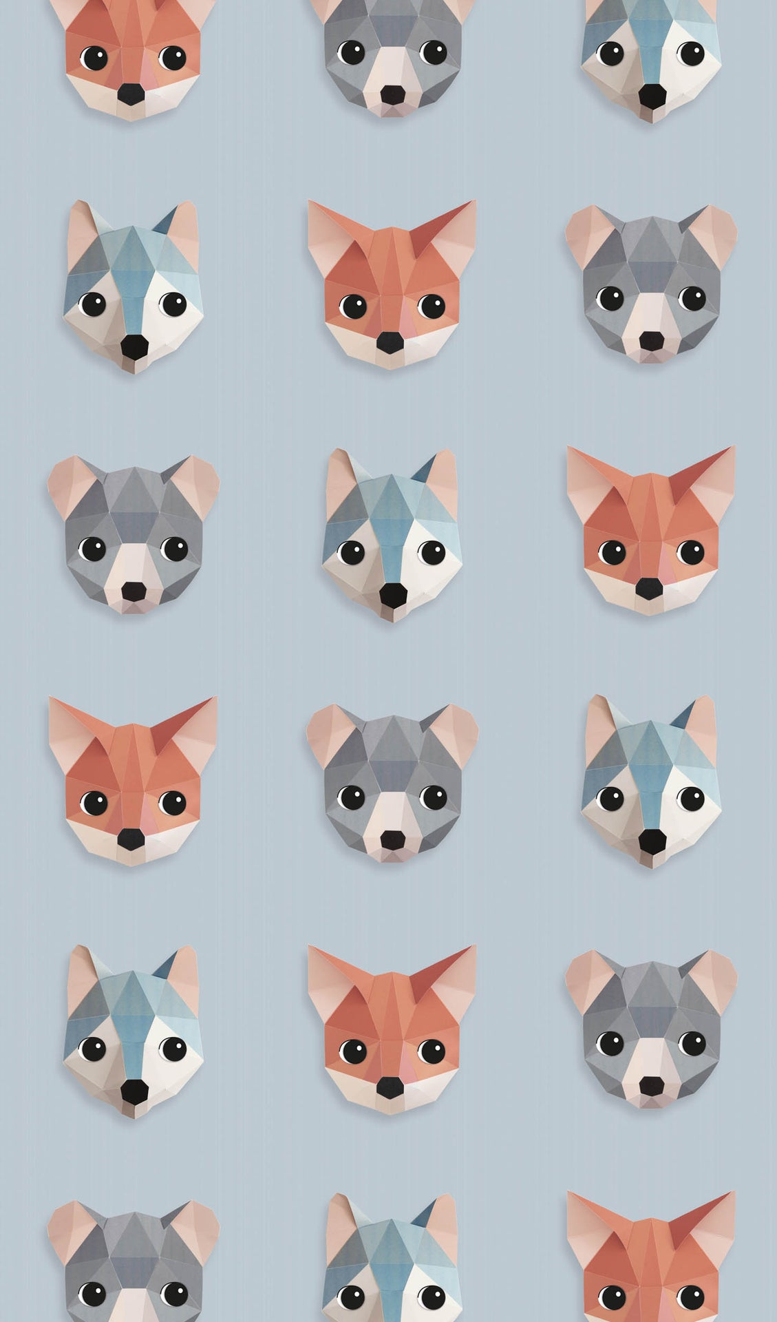 Studio Ditte Bosdieren Ijsblauw Behang