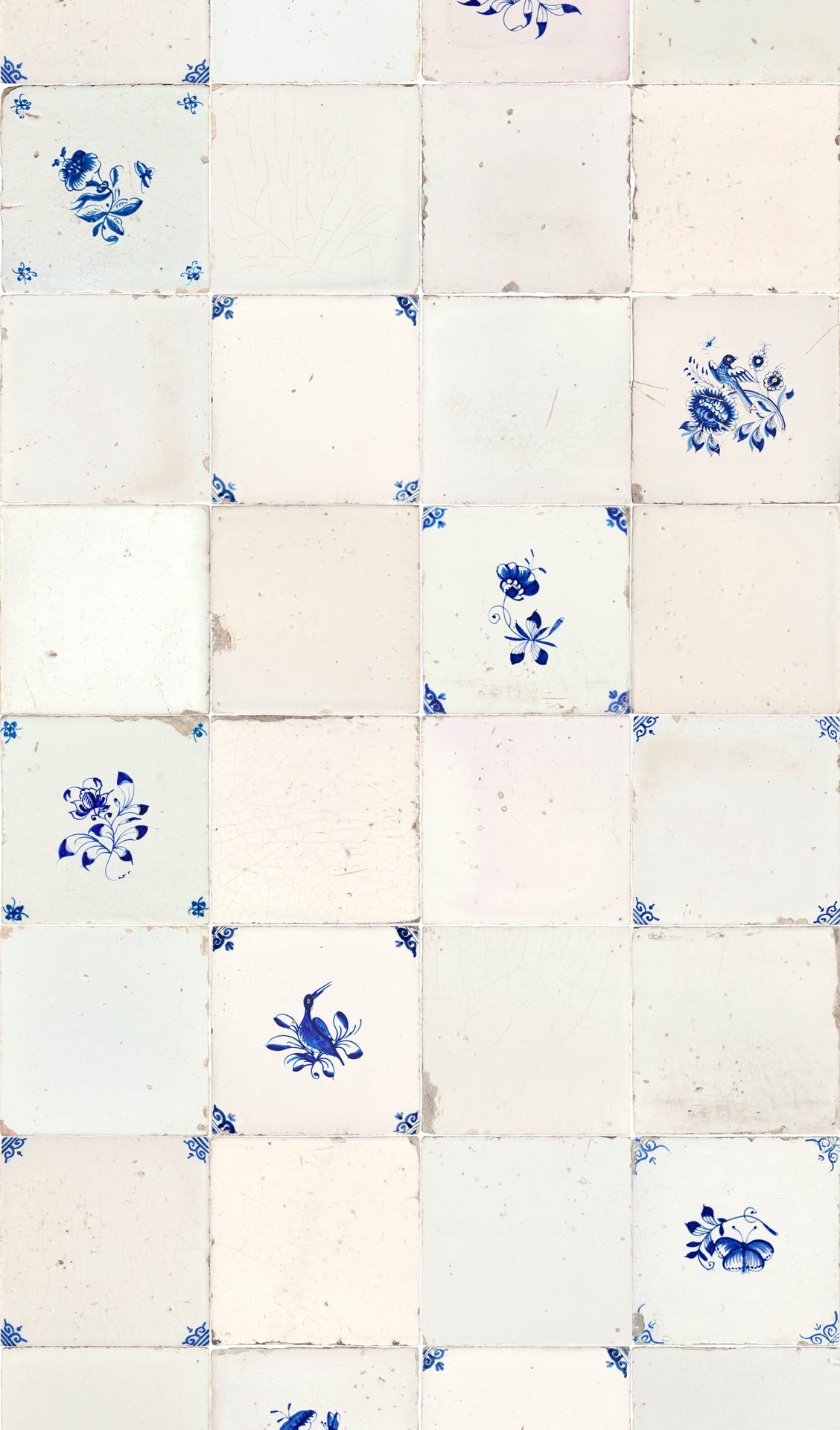 Studio Ditte Botanisch Tegeltjes Donkerblauw Behang