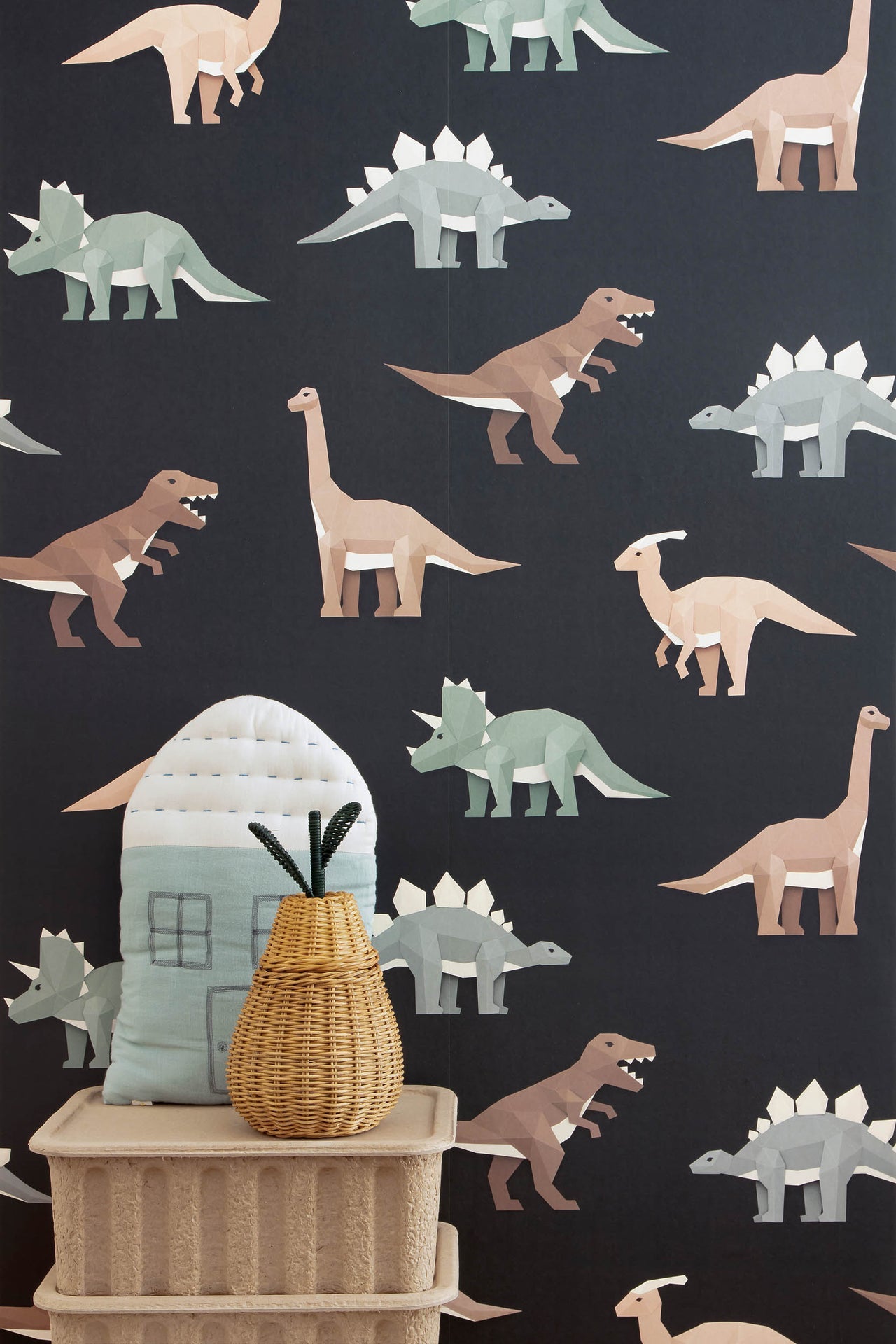 Studio Ditte Dinosaurus Donker Behang