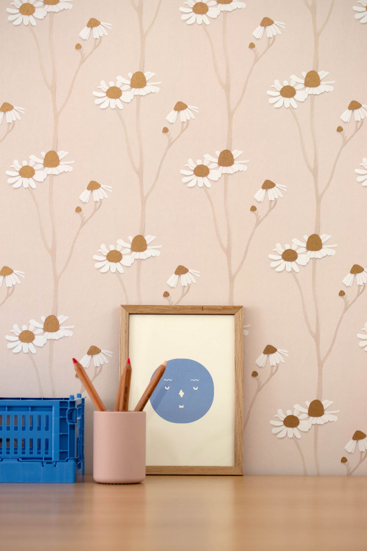 Studio Ditte Kamille Poederroze &Goud Behang