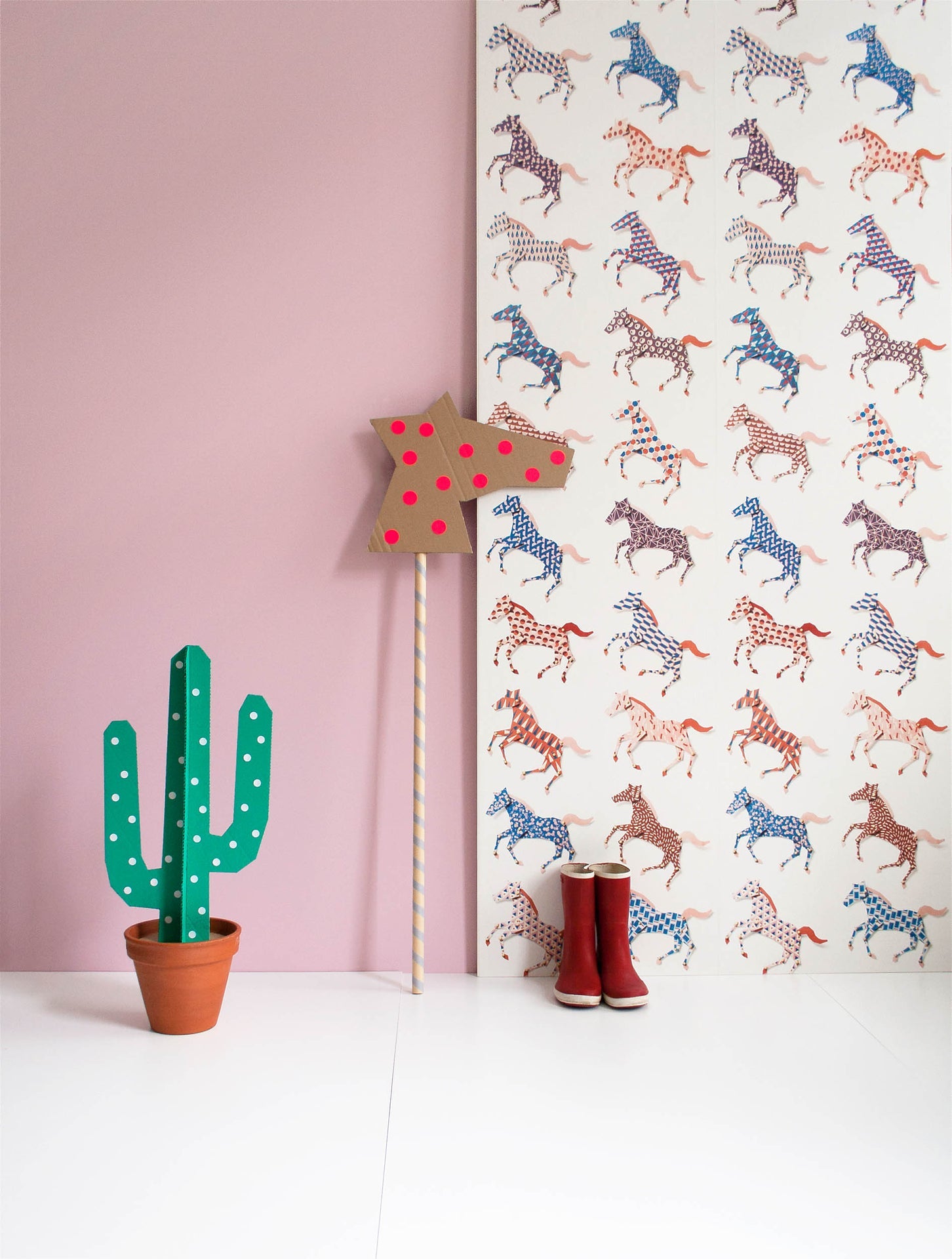 Studio Ditte Paarden Rennende Paarden Behang