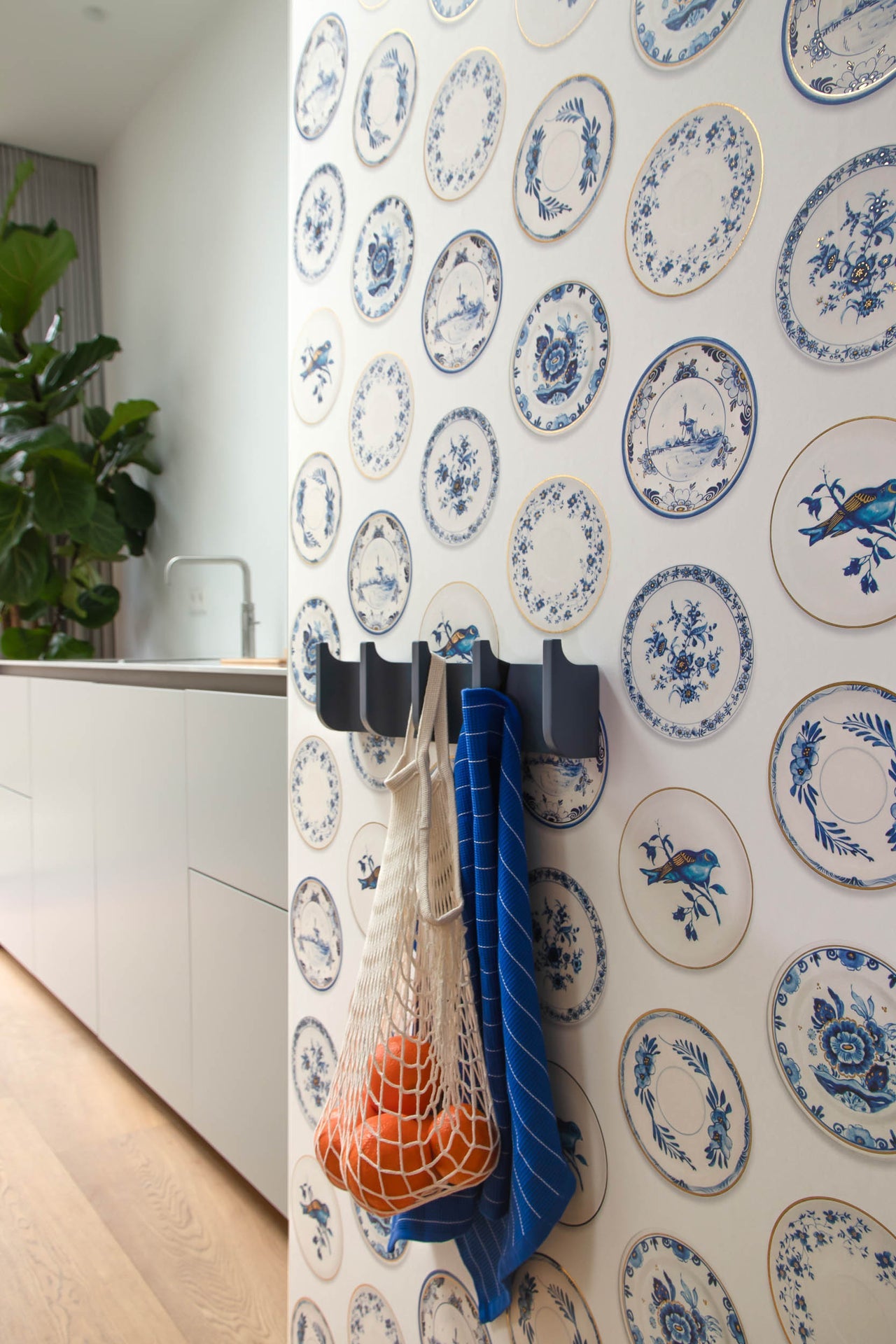 Studio Ditte Porselein Blauw & Goud (Versie 2024) Behang