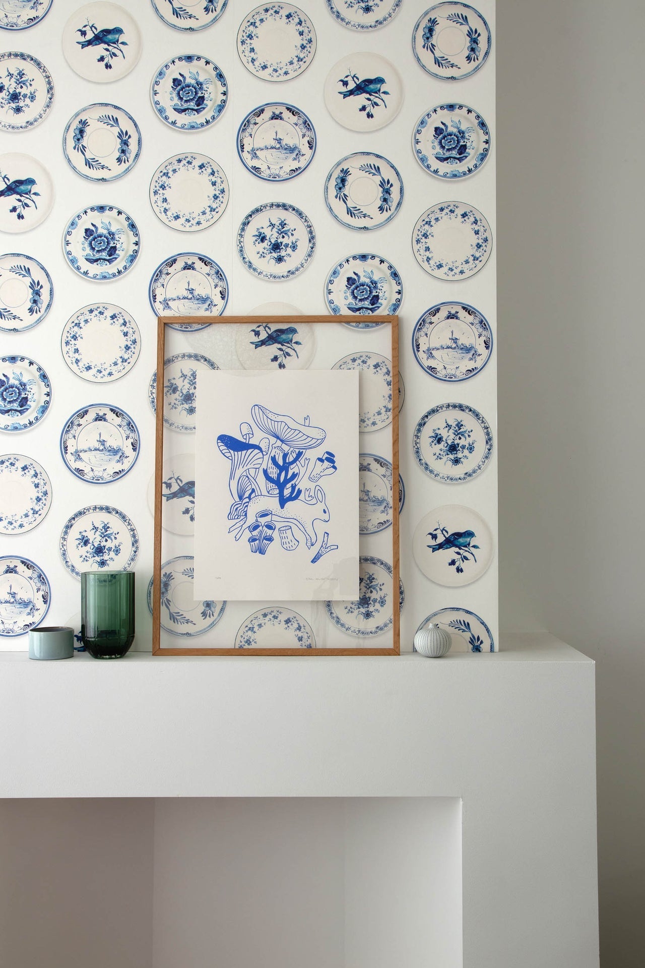 Studio Ditte Porselein Blauw (Versie 2024) Behang