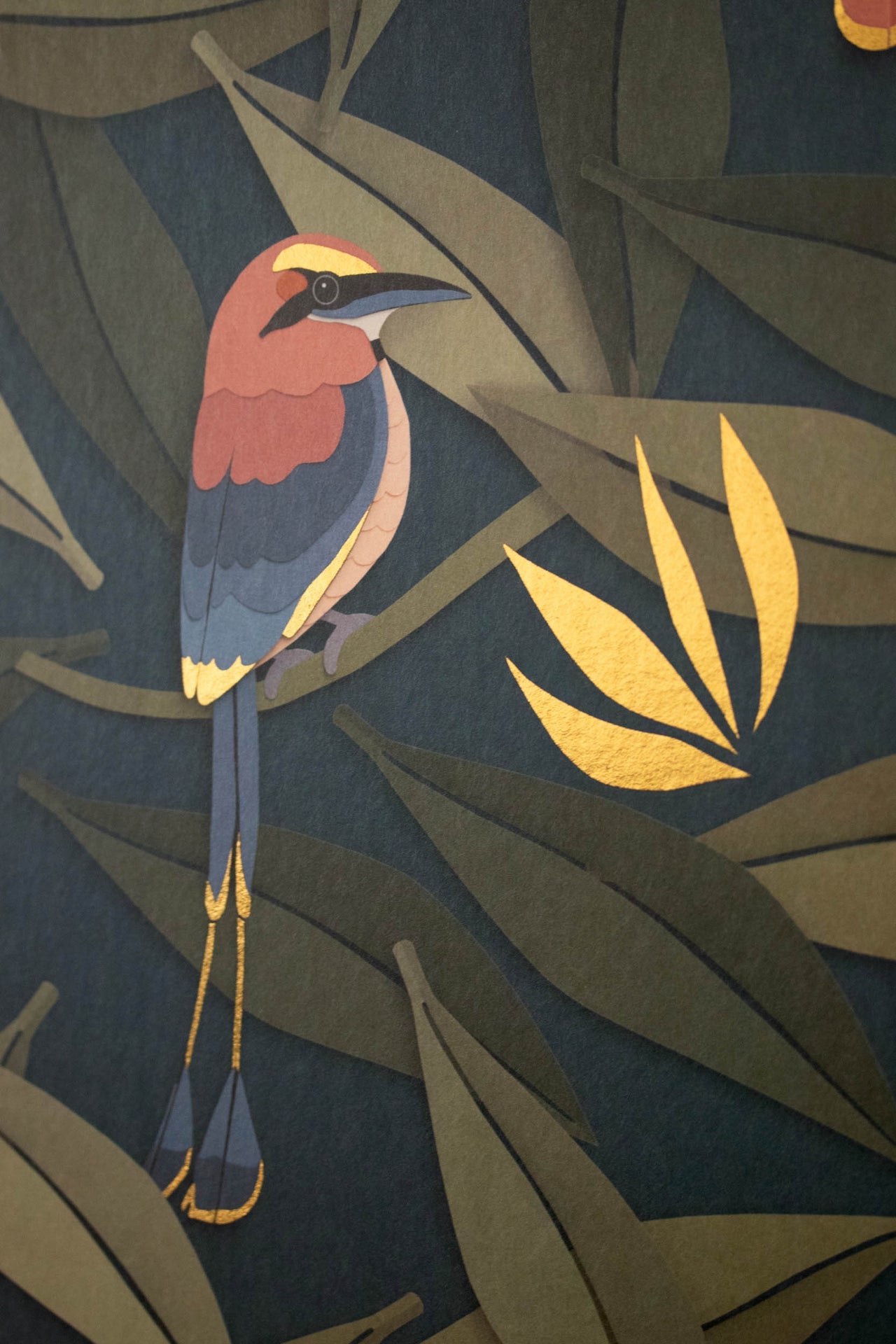 Studio Ditte Vogel Blauw & Goud Behang