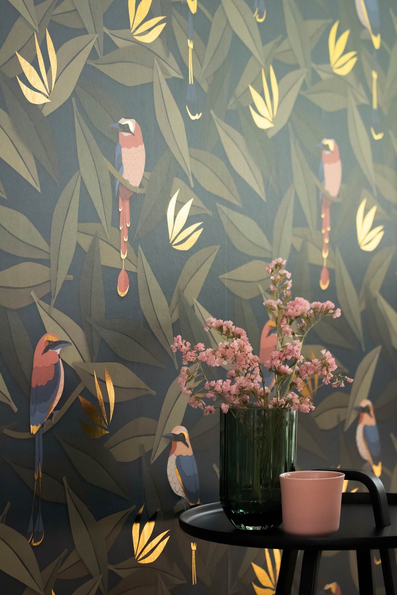 Studio Ditte Vogel Blauw & Goud Behang