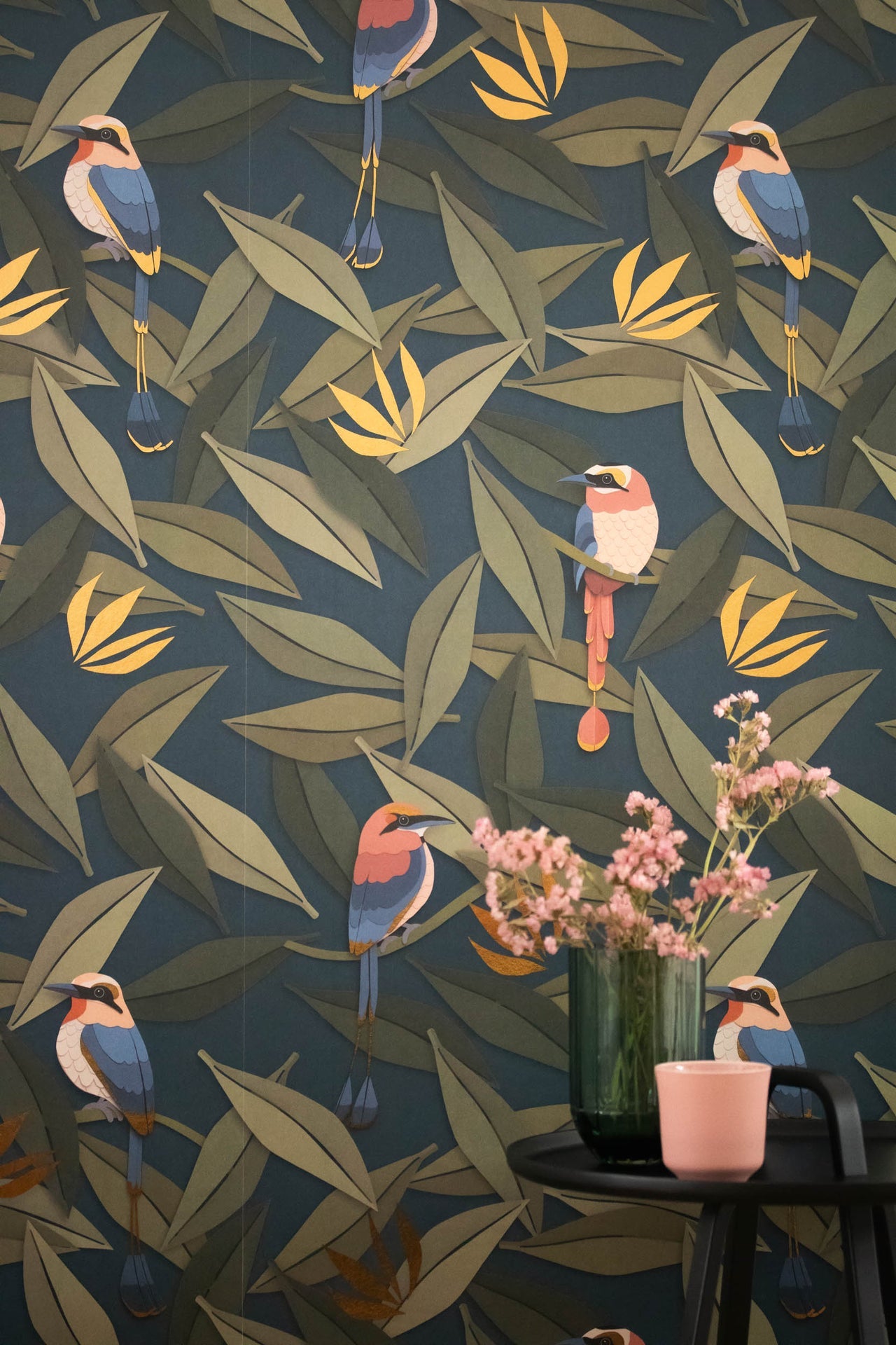 Studio Ditte Vogel Blauw & Goud Behang