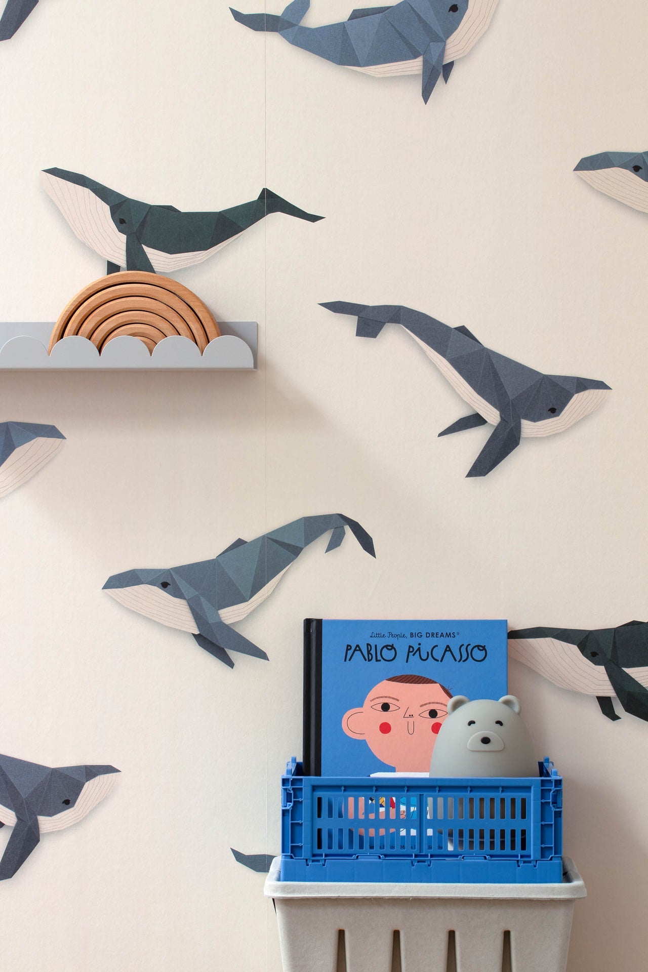 Studio Ditte Walvis Crème Behang