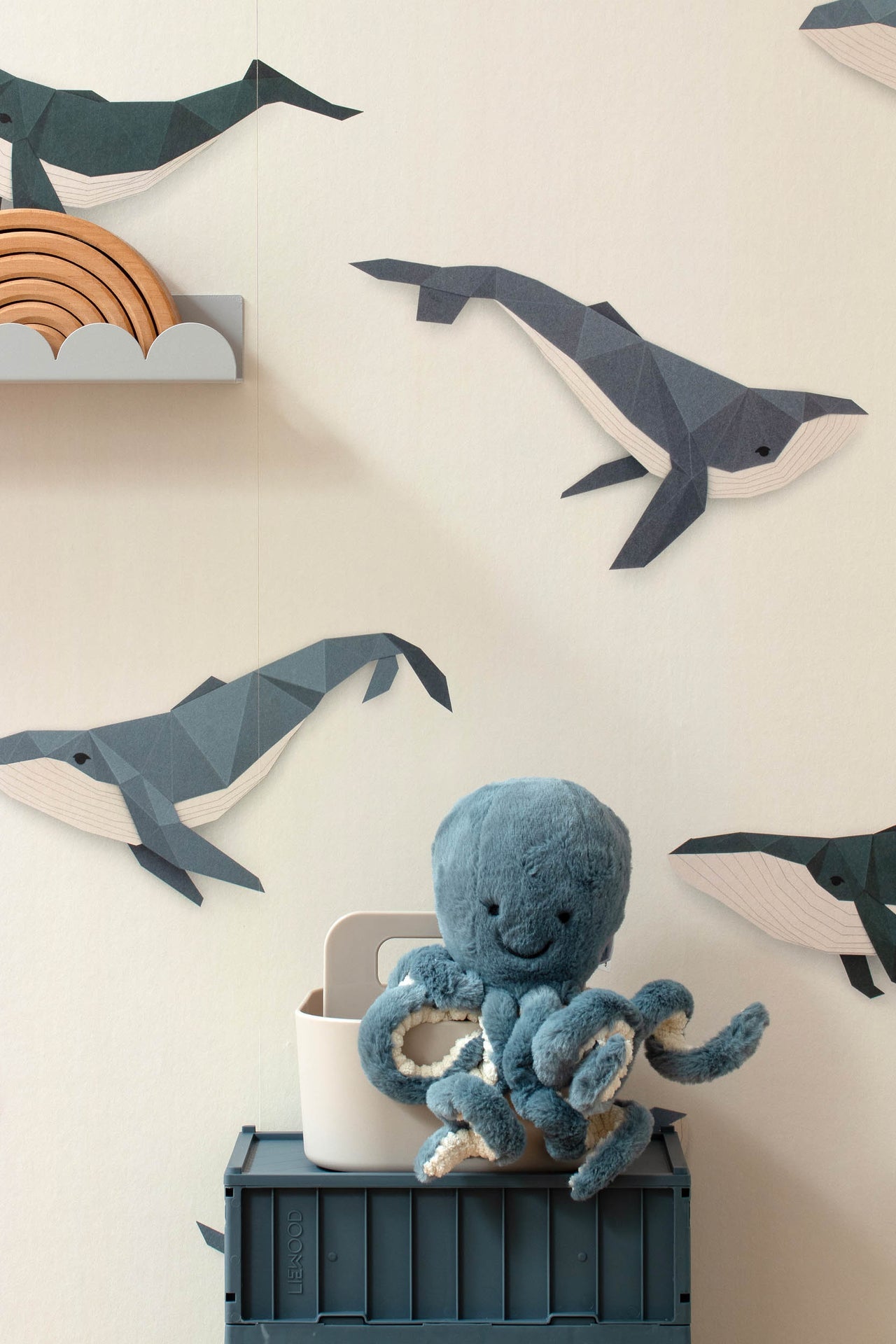 Studio Ditte Walvis Crème Behang
