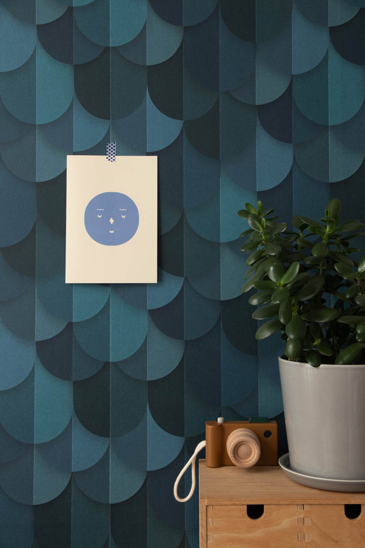 Studio Ditte Waterval Blauw Behang