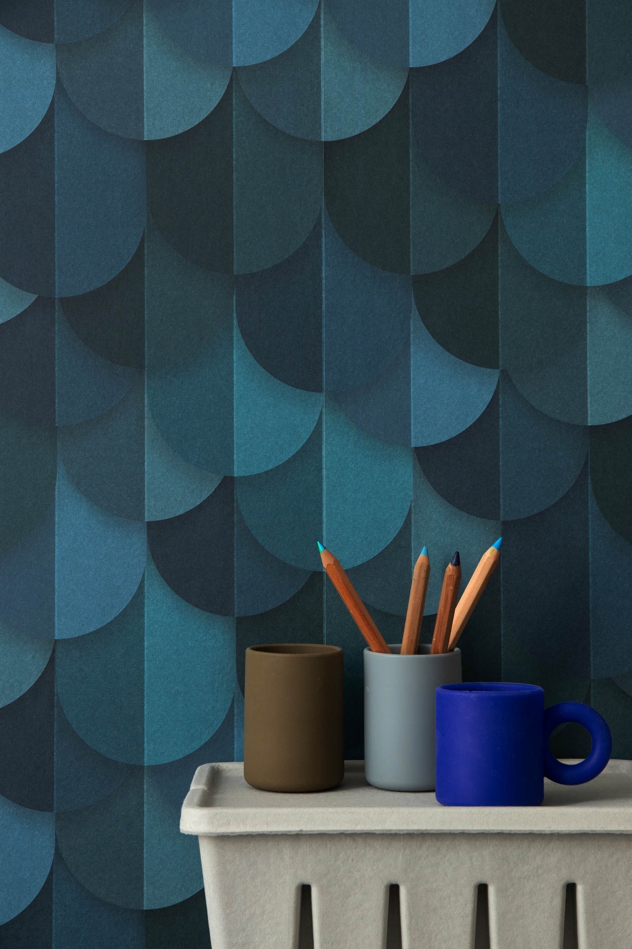 Studio Ditte Waterval Blauw Behang