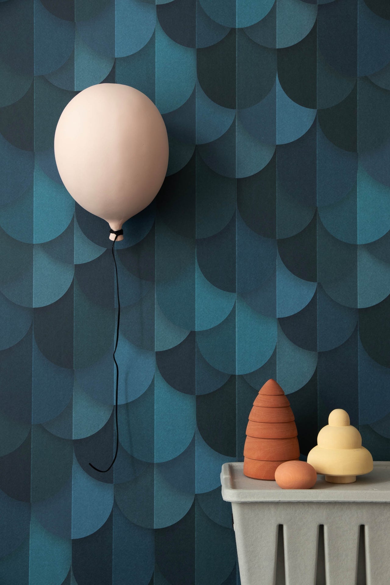 Studio Ditte Waterval Blauw Behang