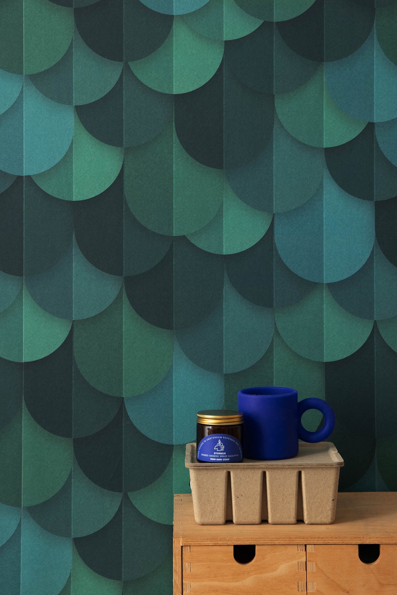 Studio Ditte Waterval Groen Behang